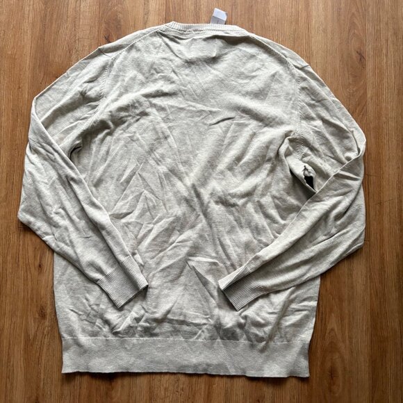 American Eagle Long Sleeve Knit V-Neck Sweater Grey NWT Men’s Size XXL - Picture 3 of 9